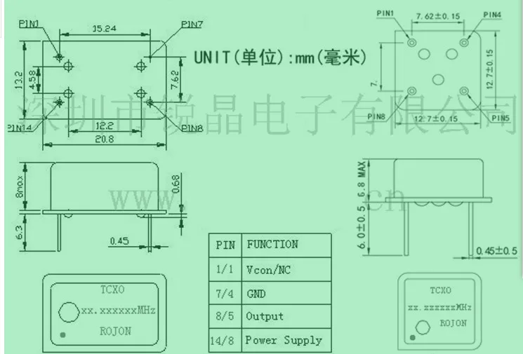 HiFi особенно Рекомендуемая версия TCXO 22 579200 MHz для PLL низкофазный шум