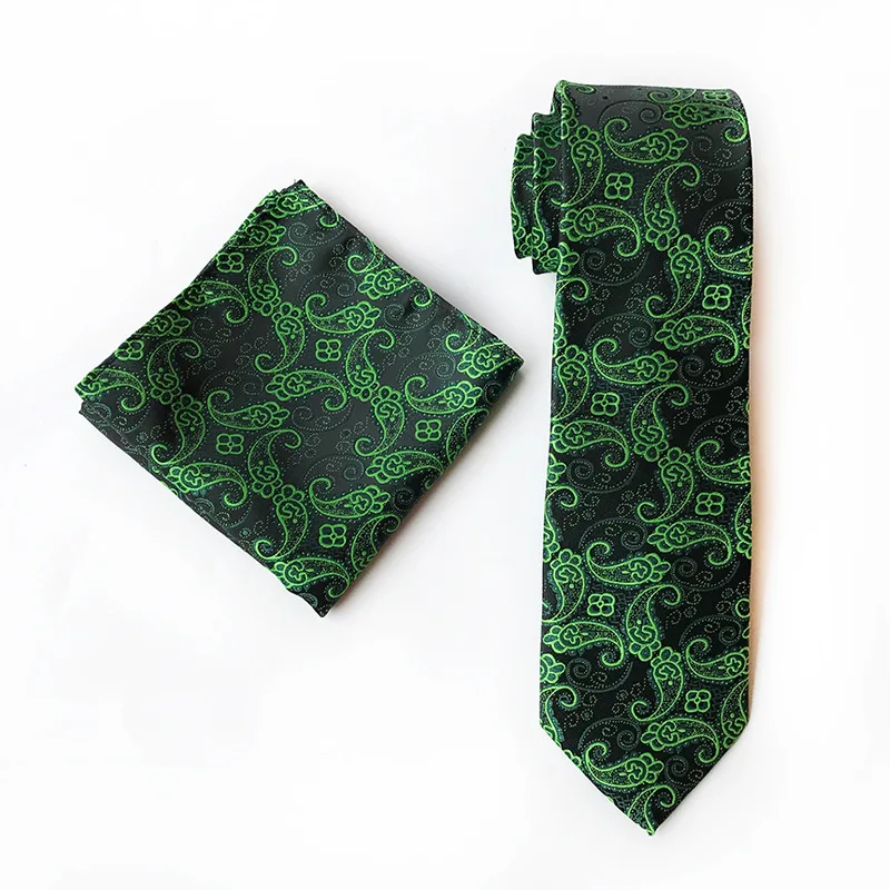 Классический фиолетовый золотистый цветочный мужской галстук с пейсли носовой