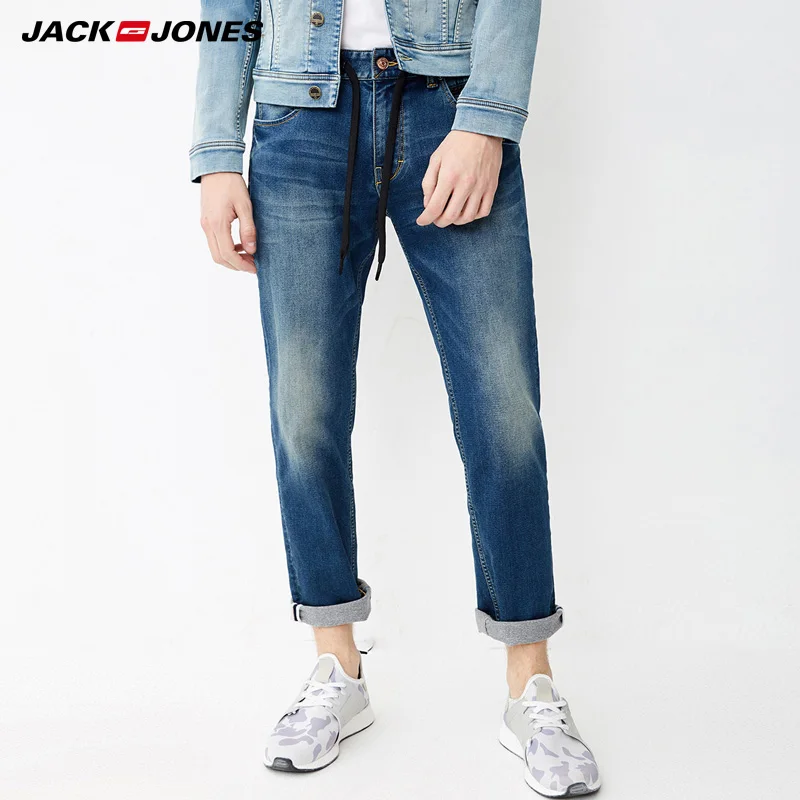 Мужские прямые джинсы Jack Jones облегающие весна осень 2019 | 218132501|Мужские джинсы|