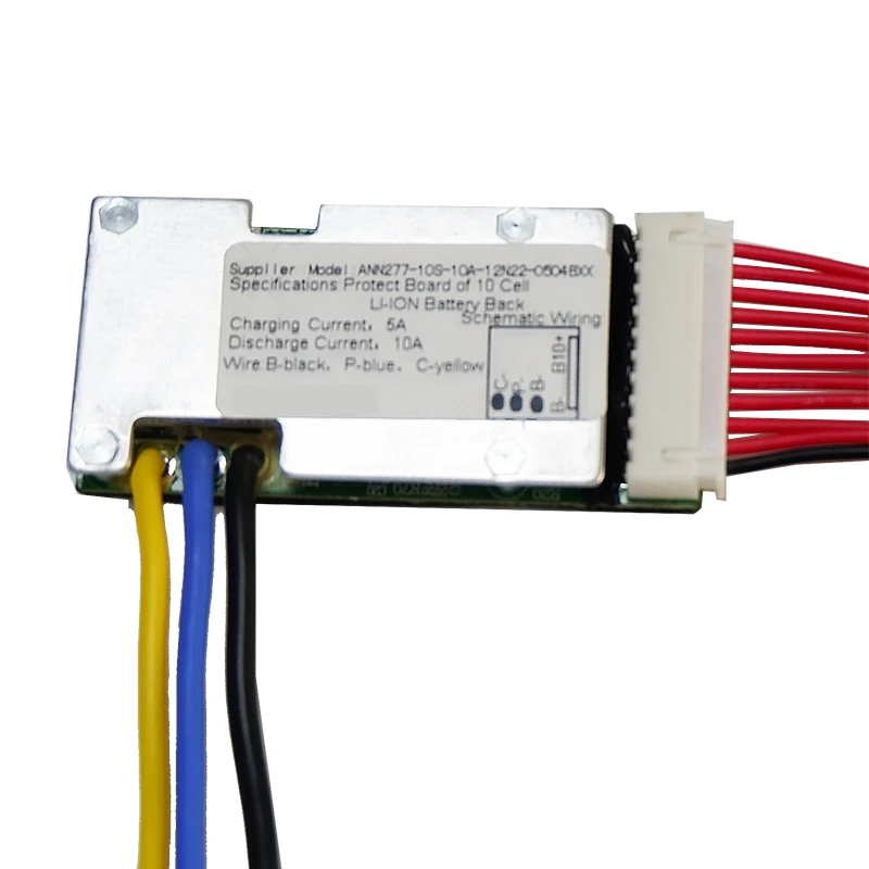 Маленький размер 36V 10A литиевый аккумулятор BMS PCM для 10S 10Ah-15Ah Lipo/LiMn2O4/LiCoO2 батарея с