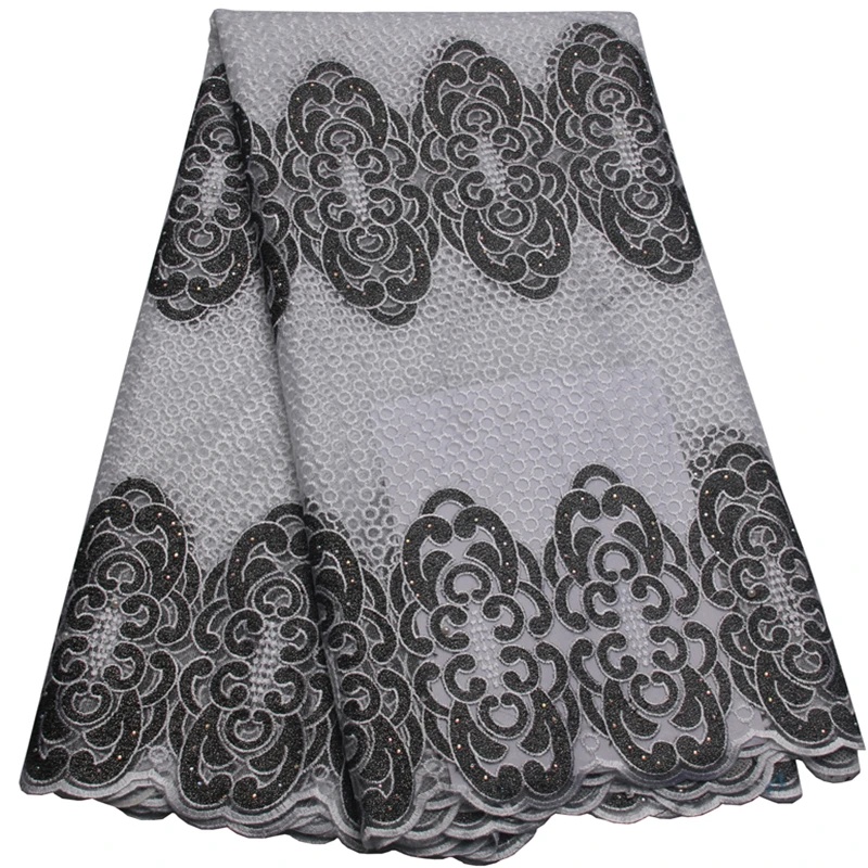 Blue Cotton Nigeria Lace Fabric African Swiss Voile In Switzerland High Quality French Party Dress GD376B-2 | Дом и сад