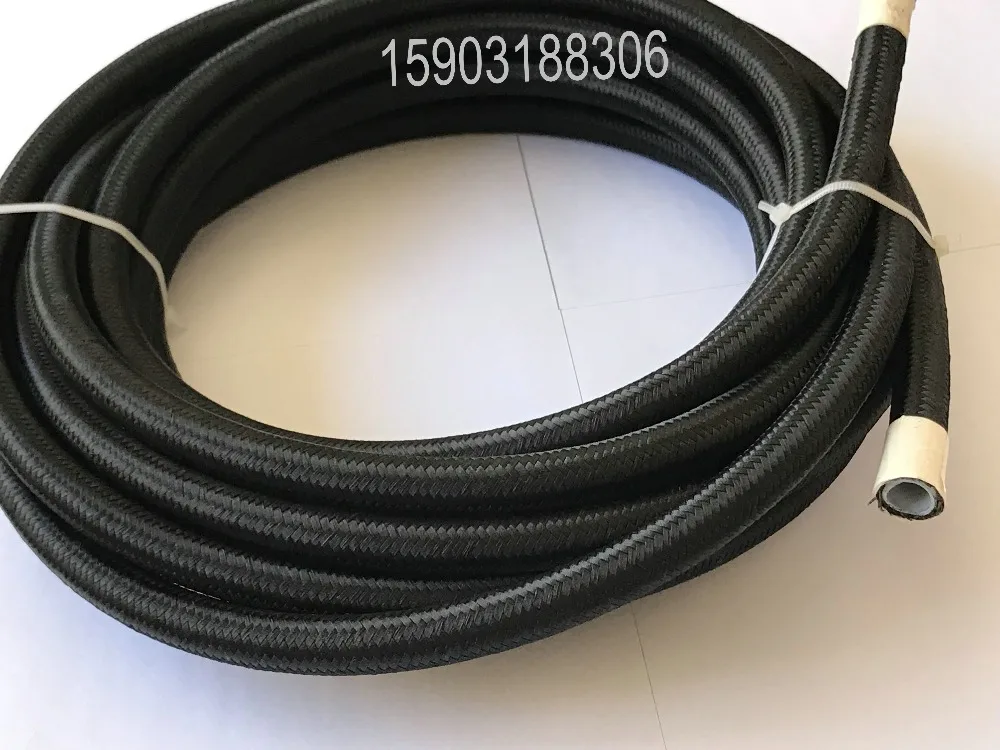 BRAIDED-AN-6-AN6-6AN-06AN-PTFE-E85-Fuel-Ethanol-Oil-Line-Hose-FIT-FOR-E85-Fuel-1M
