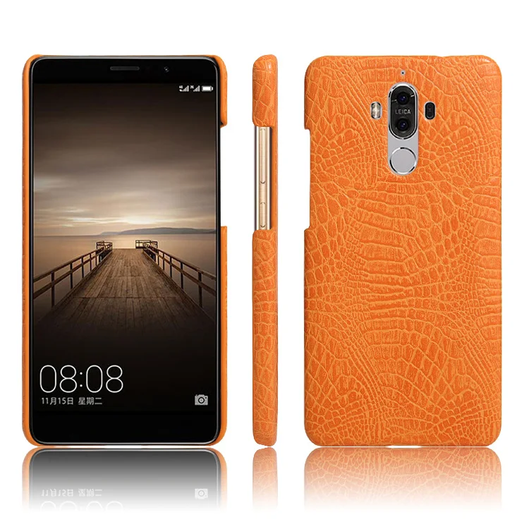 Роскошный крокодил змея текстура кожаный чехол для Huawei Mate 9 Чехол Жесткий Задняя