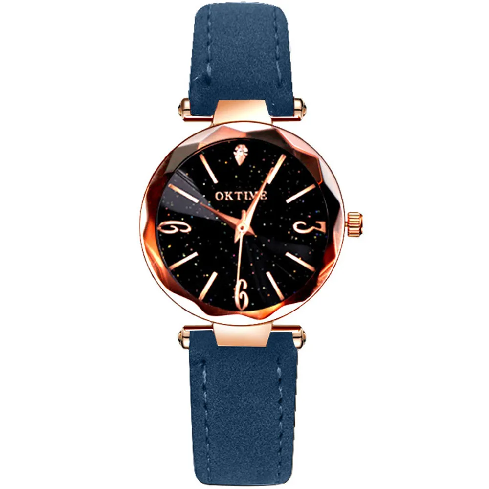 Романтические женские наручные часы со звездным небом оптовая продажа кожаный