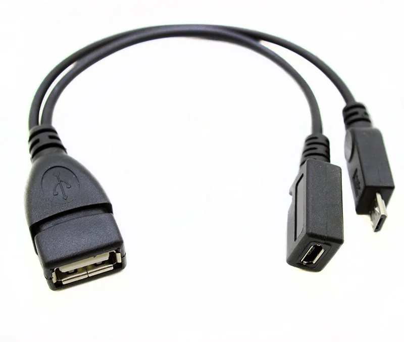 DHL или Fedex доставка микро USB штекер к гнездо OTG адаптер кабель + Micro мощность 500