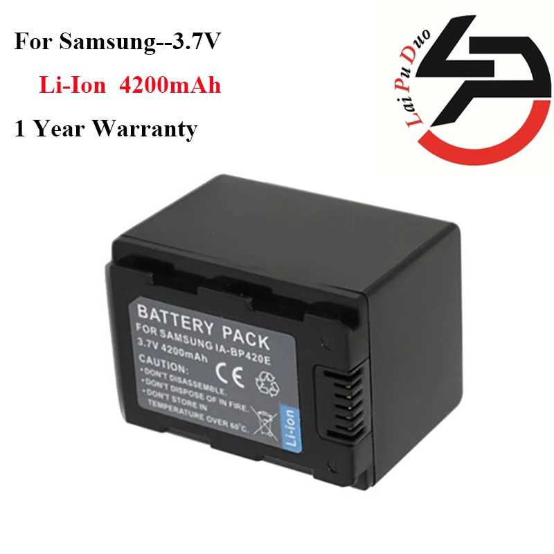 Высокое качество 4200 мАч Фирменная Новинка запасная батарея для Samsung IA-BP420E HMX-H200