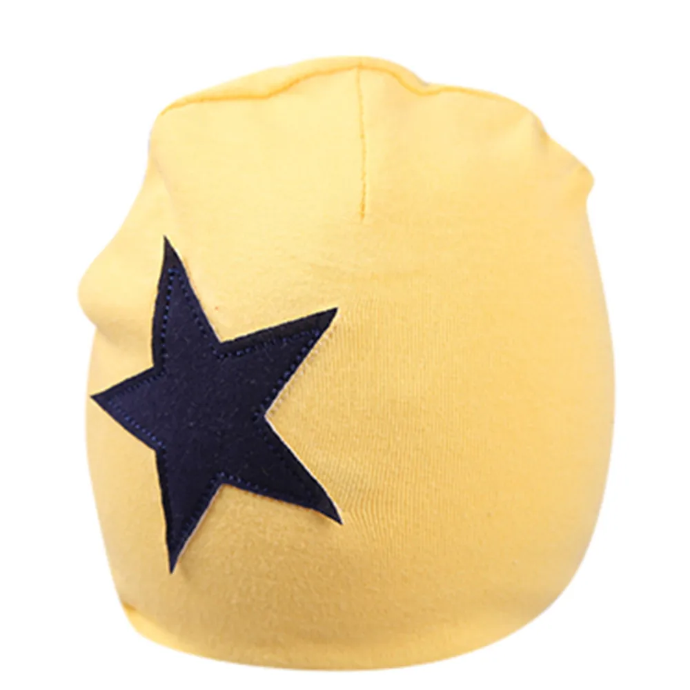 spring and winter warm Cute Infant Baby Girls Boys Cartoon Star Print Sleep Cap Headwear Hat for children newborn cute head cap | Детская