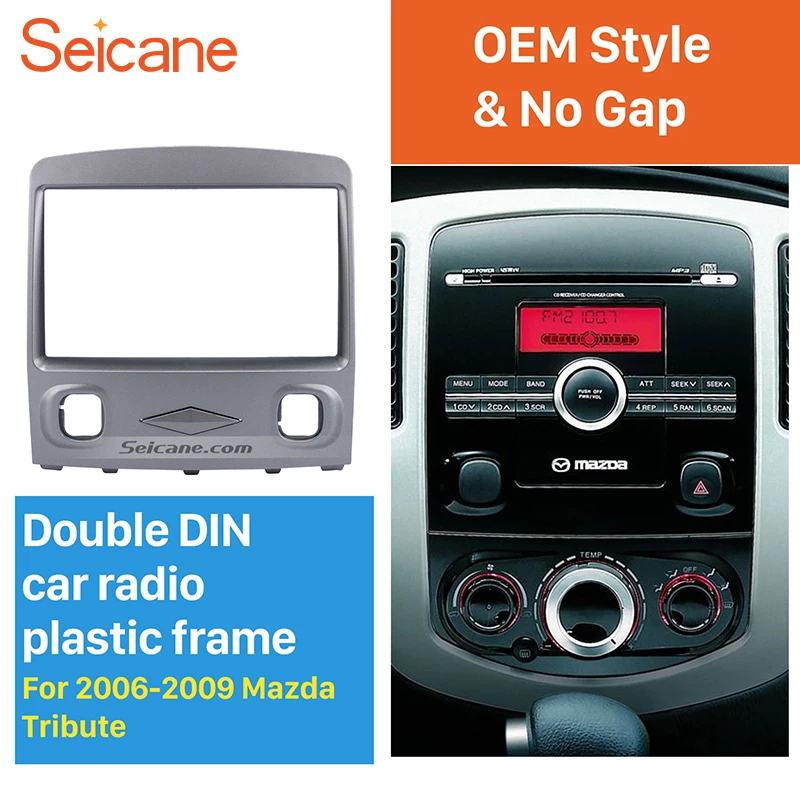 

Seicane 2 Din Car GPS Radio Fascia Stereo Panel Dash Kit for 2006 2007 2008 2009 Mazda Tribute Audio Interface Trim Frame