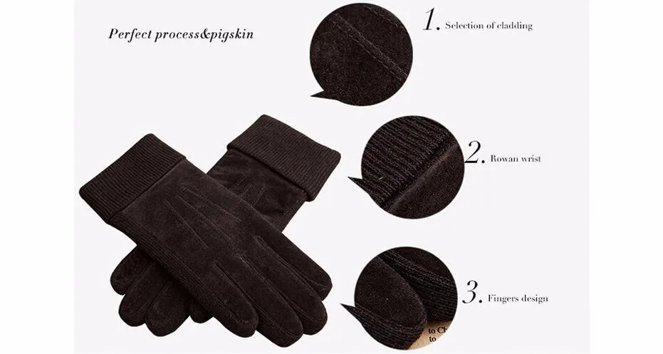 QCHENKIWEI классические мужские зимние теплые мотоциклетные перчатки XL XXL черные