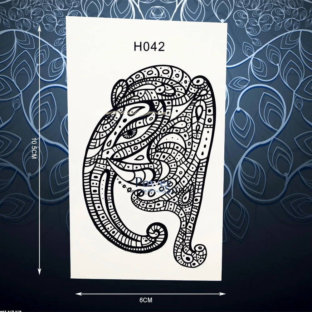 НОВЫЕ одноразовые черный Поддельные Временные татуировки Стикеры Индийский