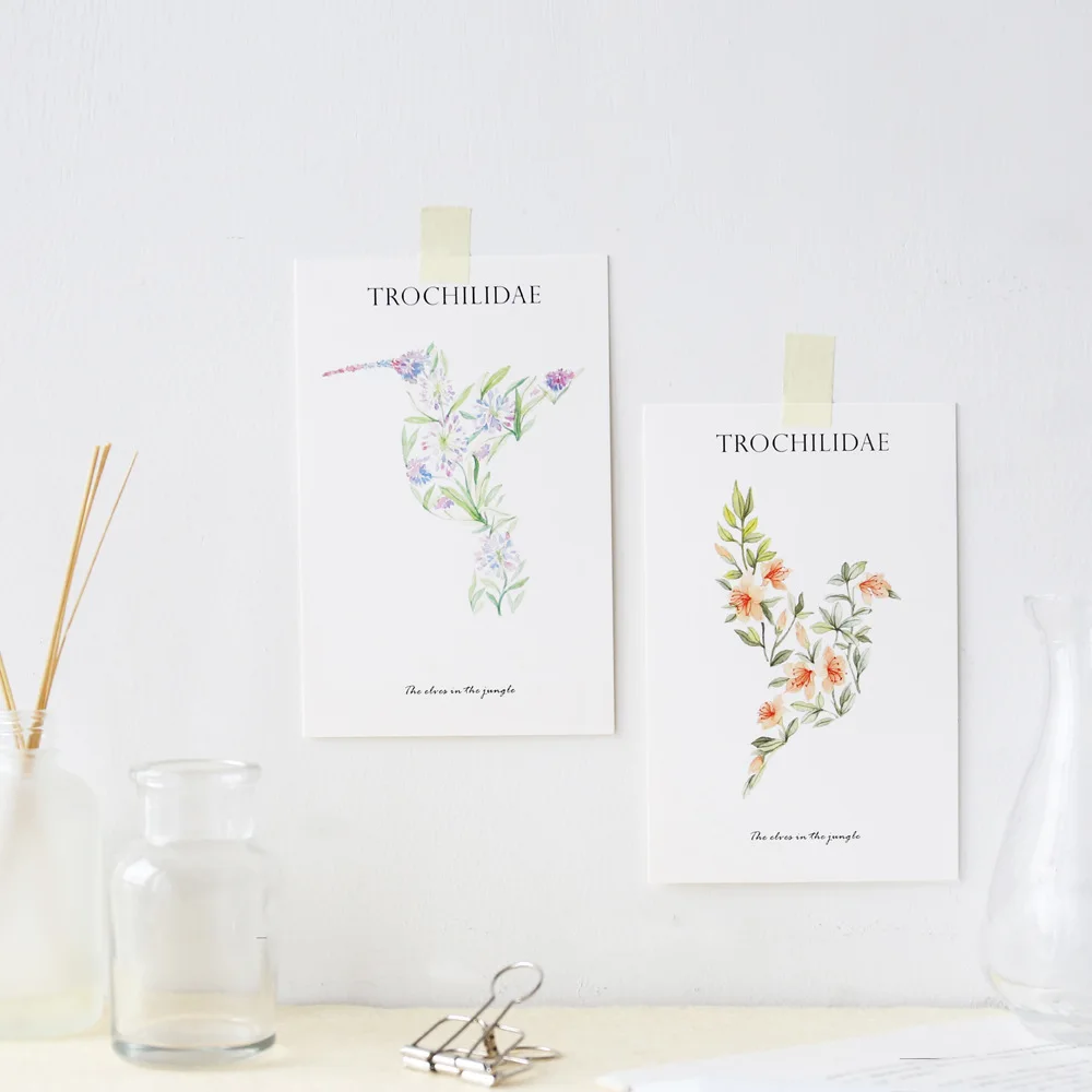 

30pcs flower made of animal style card multi-use as Scrapbooking party invitation DIY Decoration gift card message card postcard