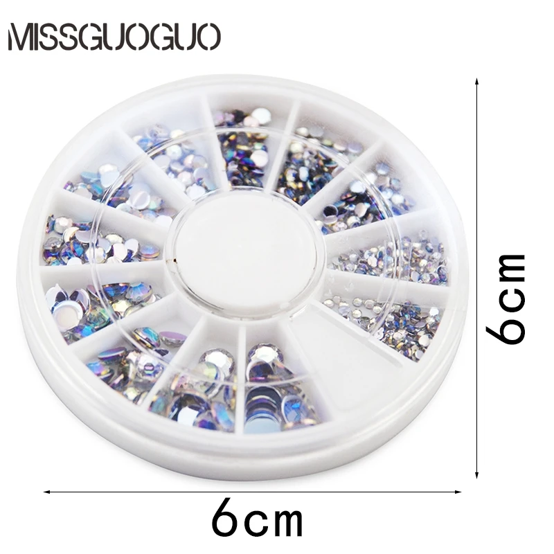 MISSGUOGUO 600 шт. блеск для ногтей 1 коробка красочные блестящие стразы аксессуары