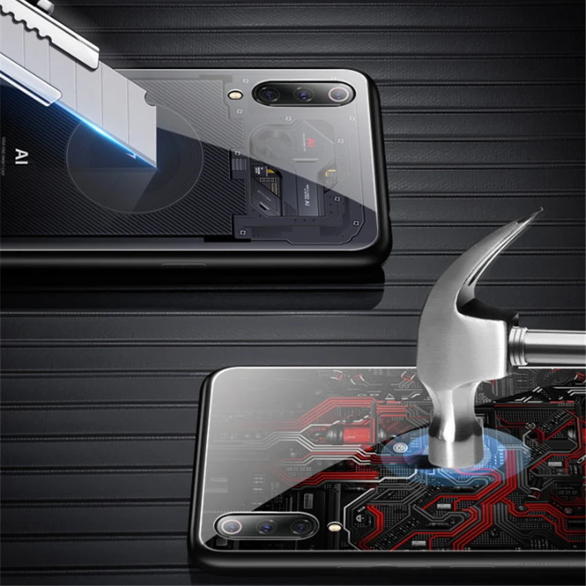 Чехол для Xiaomi Mi 9 SE Mi9 чехол из закаленного стекла Aixuan Оригинальный mi SE|Бамперы| |