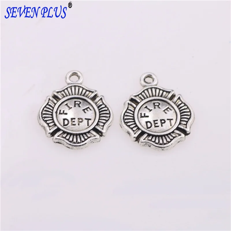 

50 шт./Лот 18 мм * 23 мм, посеребренные подвески в античном стиле для пожарного, ювелирные изделия