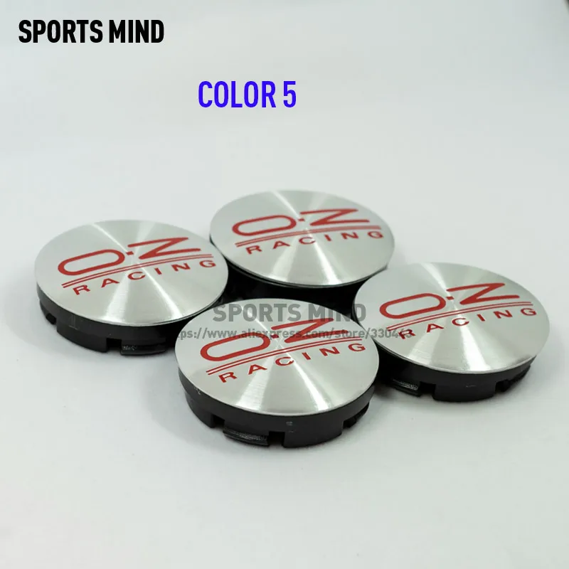 COLOR 5 4 шт./лот 7 видов цветов 56 мм OZ Racing Центральная втулка колеса автомобиля крышки эмблемы Стикеры наклейка колеса пыле-доказательство значок для крышки с логотипом - Цвет: COLOR 5