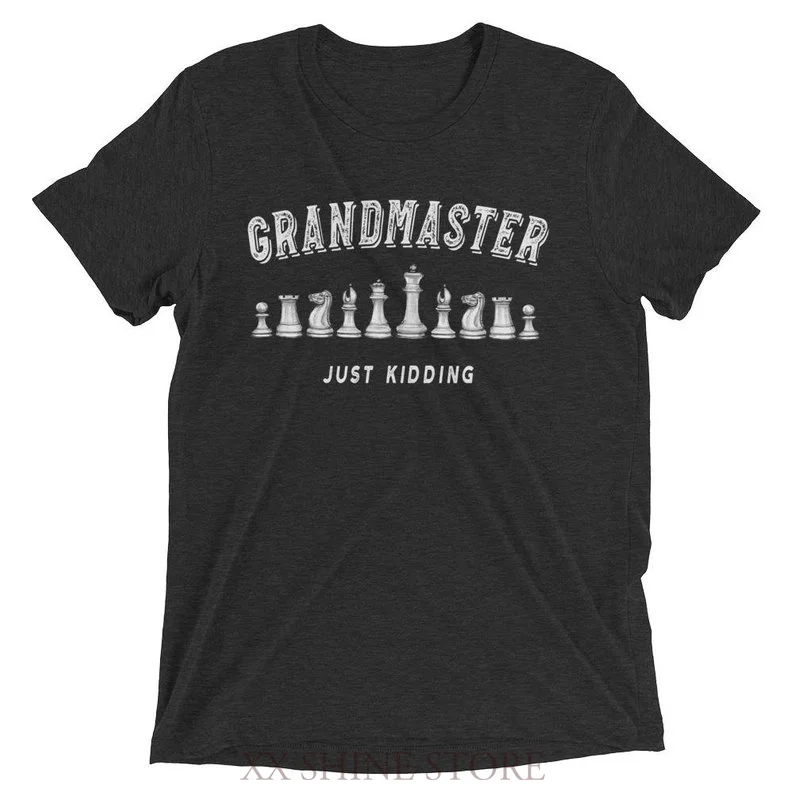 Мужская Шахматная футболка с коротким рукавом оригинальная Grandmaster шахматная