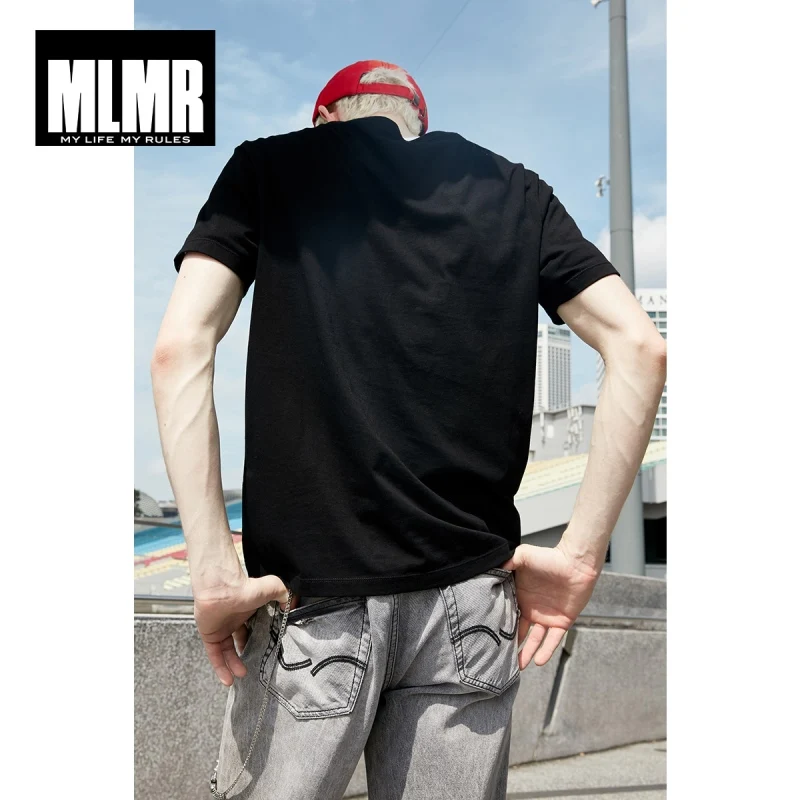 Мужская разноцветная футболка MLMR пуловер с круглым вырезом и принтом зубной