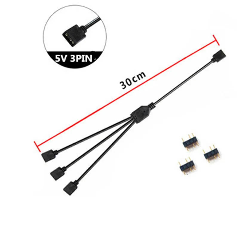 1-3(3Pin 5V) Материнская плата интерфейс 3PIN/4PIN AURA RGB 1-4 интерфейс сплиттер адресуемый D-RGB синхронизация концентратор передачи удлинитель - Цвет лезвия: 1-3(3Pin 5V)