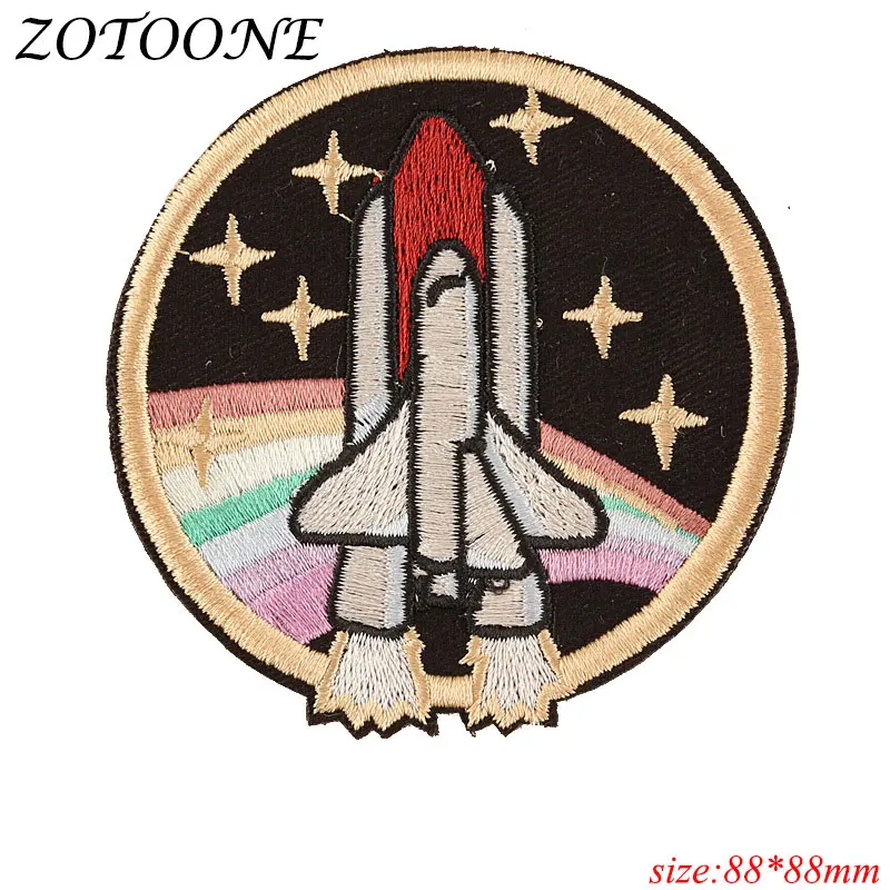 ZOTOONE сделай сам железная нашивка для одежды круглая вышивка планеты НЛО космос