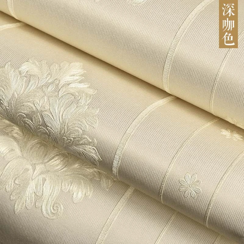 beibehang European Style Vertical Striped Refined Living Room TV Background Wallpaper Bed Bedside Wallpapers AB papel de parede |