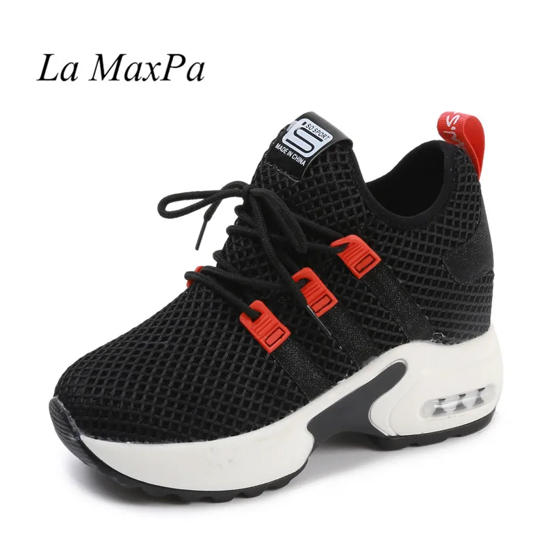 Женские кроссовки из сетчатого материала Повседневные Удобные на платформе со