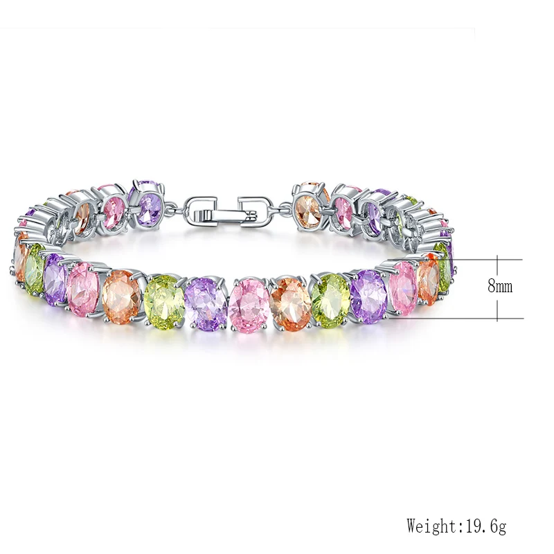Женский браслет CARSINEL 6 цветов 18 см с цепочкой из фианита AAA|bracelets for|bracelets for women