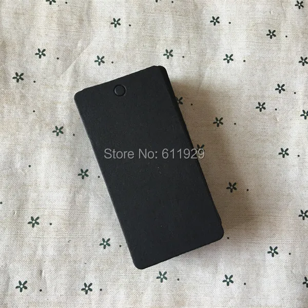 

free shipping black blank paper tag 4x8cm/clothing hang tag/garment printed tag/DIY gift labels/price tag/cardboard 400 pcs