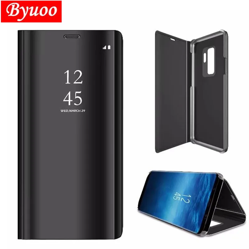 Чехол для Samsung Galaxy note 9 роскошное умное зеркало откидная подставка бампер S9 S8 plus J4