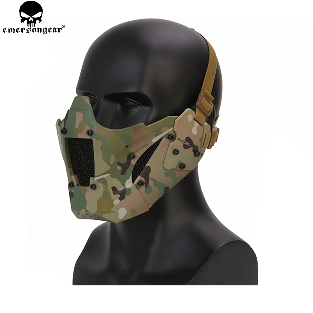 Emersongear Железный Воин Стильная защитная маска на половину лица пластиковая Боевая