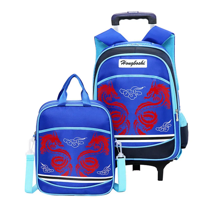 blue 2 wheels Детские школьные сумки, набор детских чемоданов на колесиках, чемодан на колесиках для девочек и мальчиков, дорожный рюкзак на колесиках - Цвет: blue 2 wheels