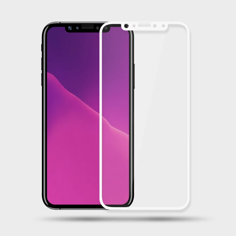 White Для iPhone XR XS Max полное покрытие закаленное стекло протектор экрана для iPhone XS Max 11 Pro 5 6 6S 7 8 Plus X защитная пленка 9H - Цвет: White