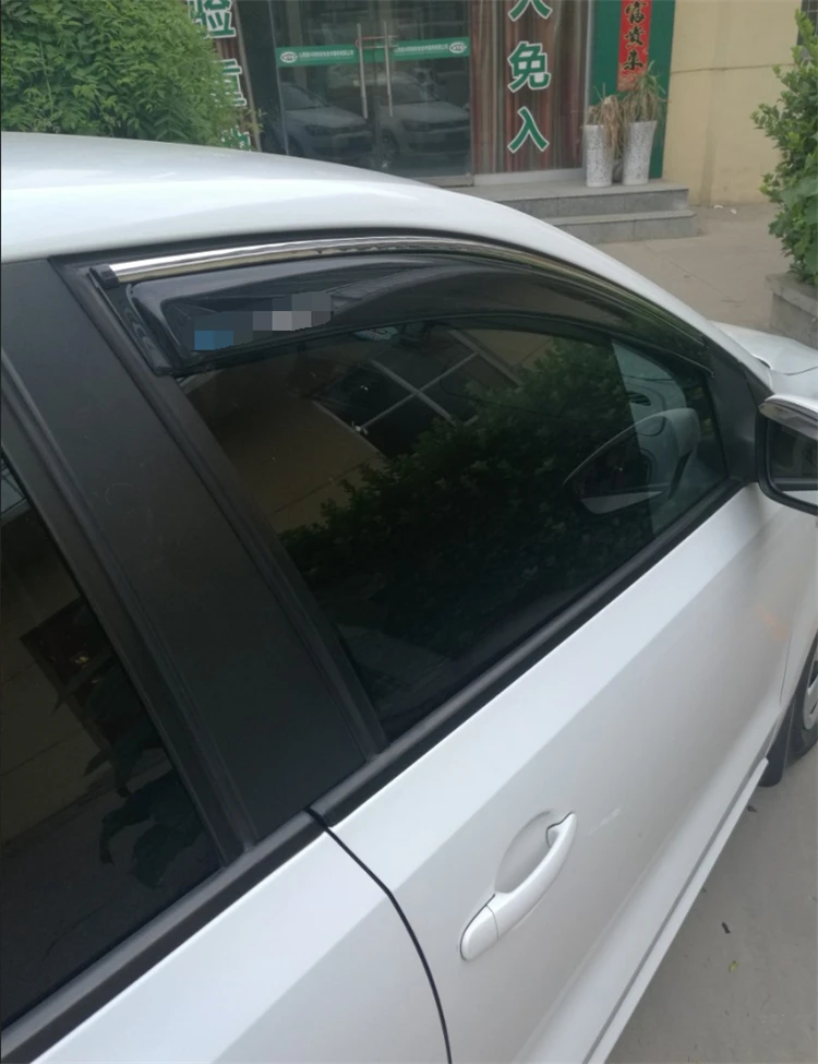 Пластиковый козырек на окно для Volkswagen POLO дефлектор от солнца и дождя