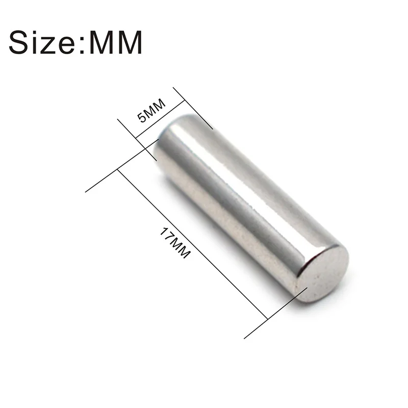 

100 pcs/lots Electric Guitar Humbucker Pickup Polepiece Pole Slug Guitar Pickup Magnet Slug Rods 17mm Length 5mm Diameter