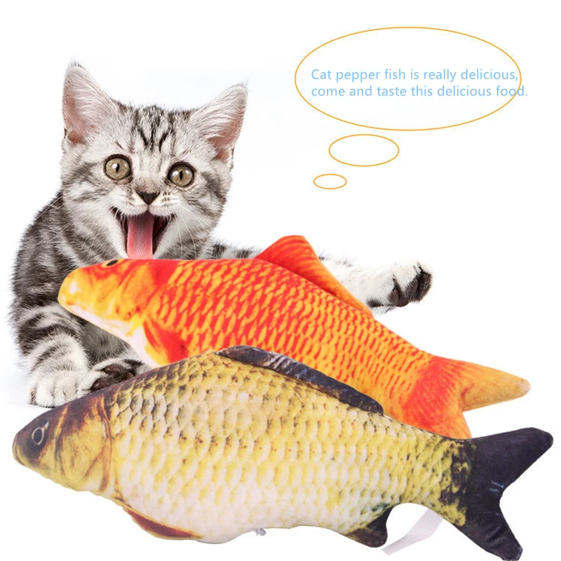 

1pcs Artificial Fish Plush Pet Cat Puppy Dog Toys Sleeping Cushion Fun Toys for Cat Kitten Mint Catnip Toys Cat Products