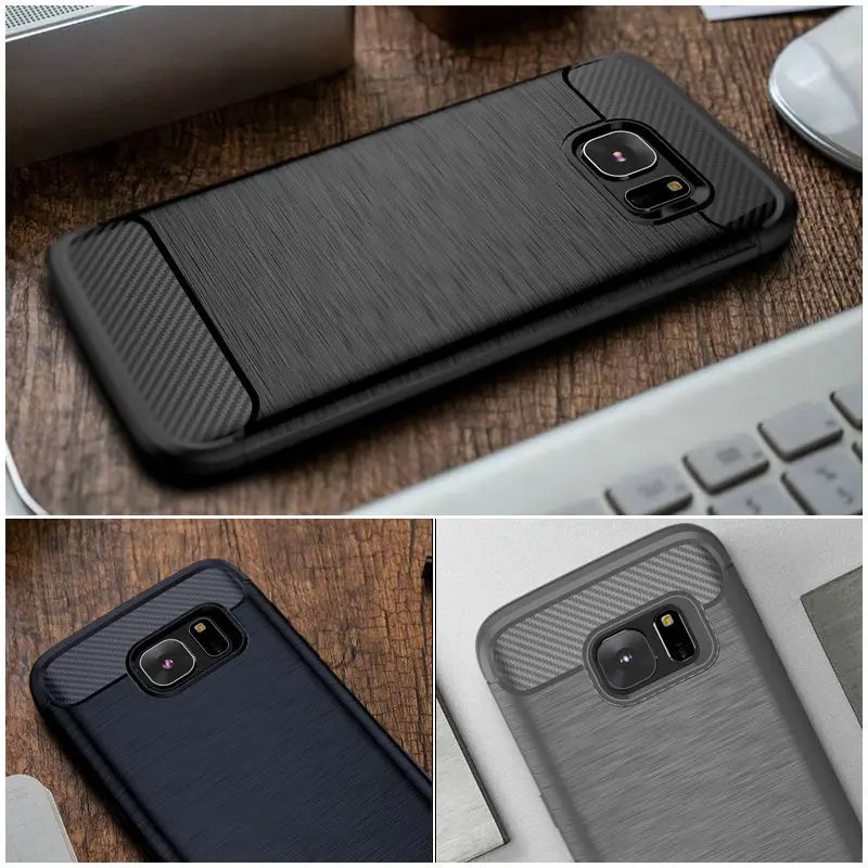 Чехол для samsung Galaxy S8 S9 Plus S6 S7 Edge чехол новинка углеродное волокно противоударный
