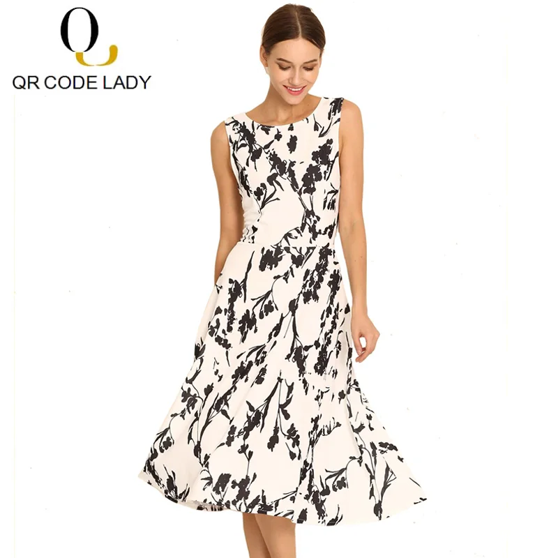 

Slim Spring Summer Dress Women 2019 Casual Plus Size Floral Print Dress Vintage Elegant Sexy Ball Gown Party Dresses Female 3XL