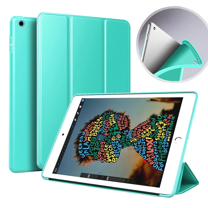 Для Apple iPad mini 4 чехол из искусственной кожи, ультра тонкий силиконовый мягкий чехол для iPad mini 4 с функцией автоматического сна+ защита экрана