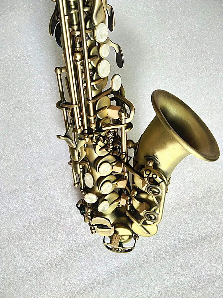 Сопрано высокое качество sax изогнутые BB колокольчиками без каблука инструменты