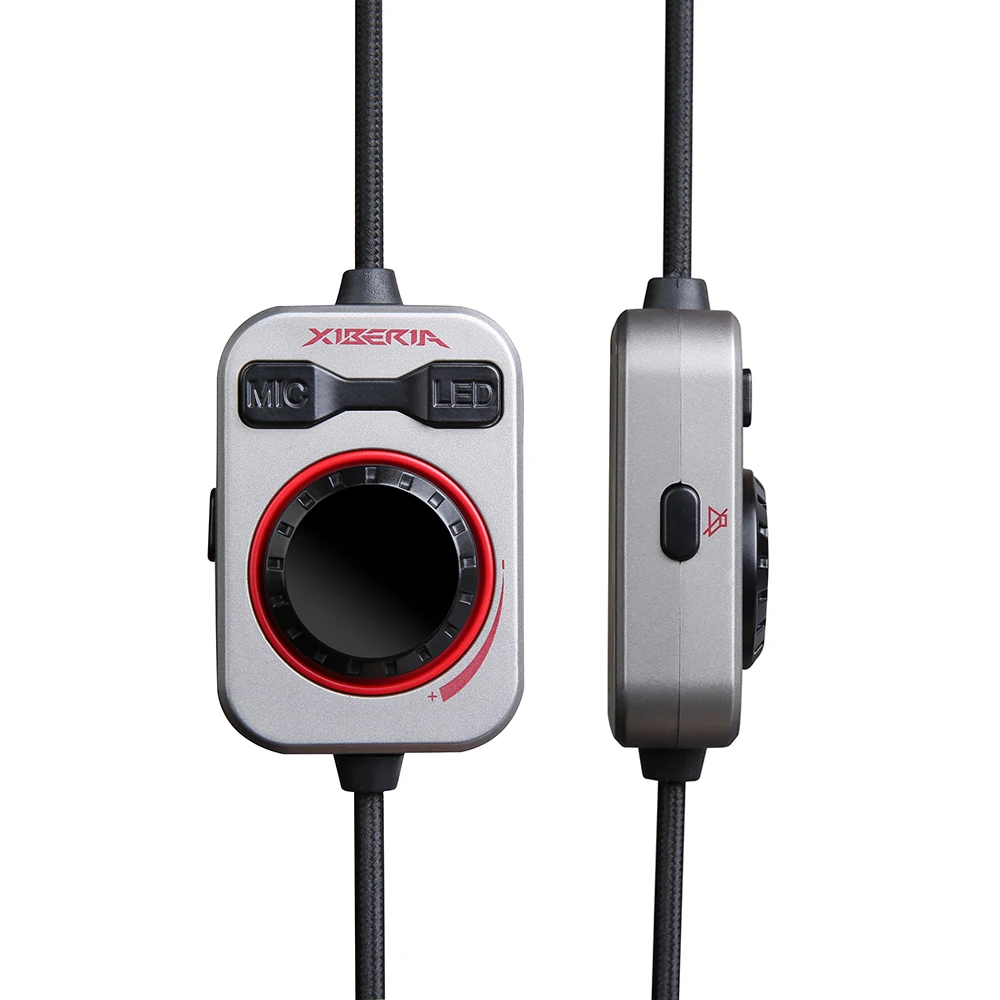 XIBERIA S21 USB Игровые наушники С микрофоном Шум шумоподавления светодио дный Over Ear