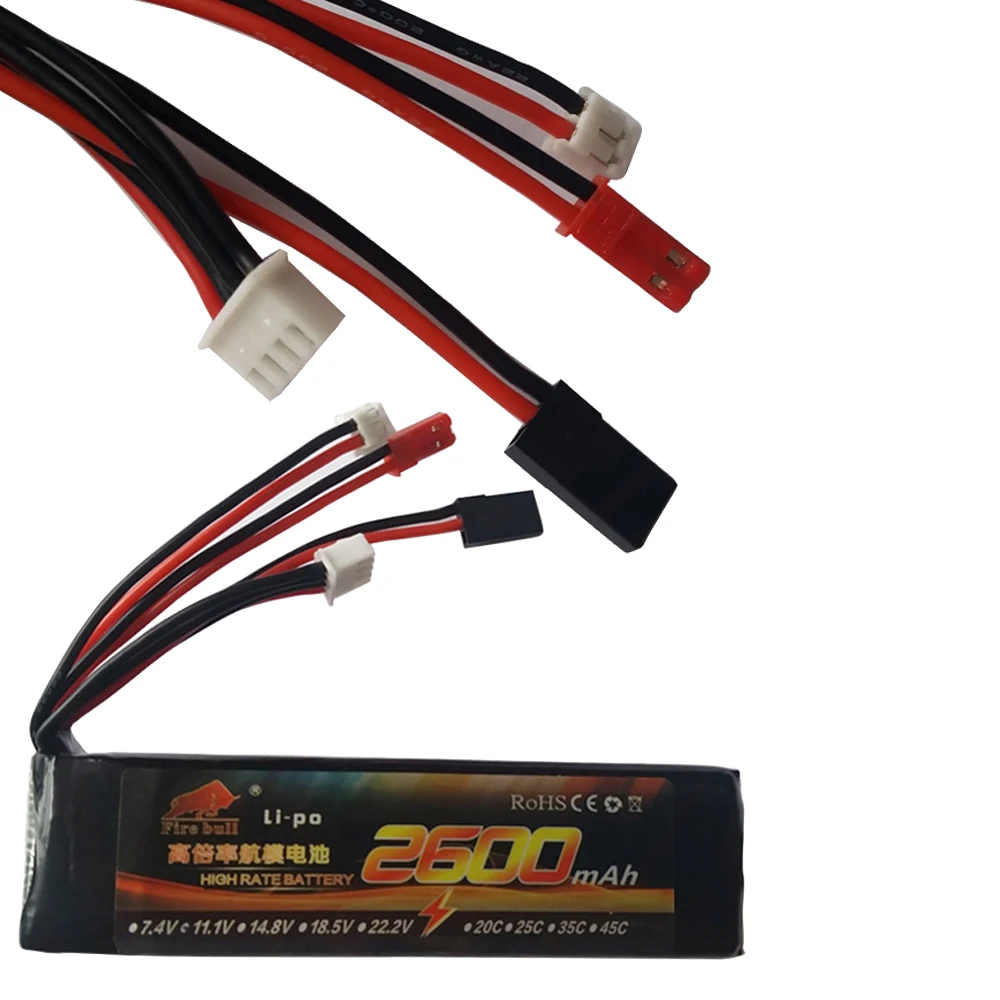 1 шт. Fire Bull FS TH9x в 2600 мАч 8C ромонт управление Li po батарея для 11 JR Devo MC6 remont
