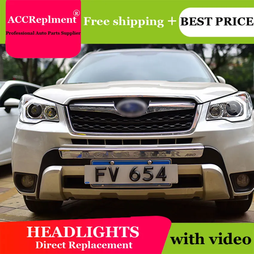 Автомобильный Стайлинг для Forester head светильник s U angel eyes 2013-2015 светодиодный бар Q5 bi