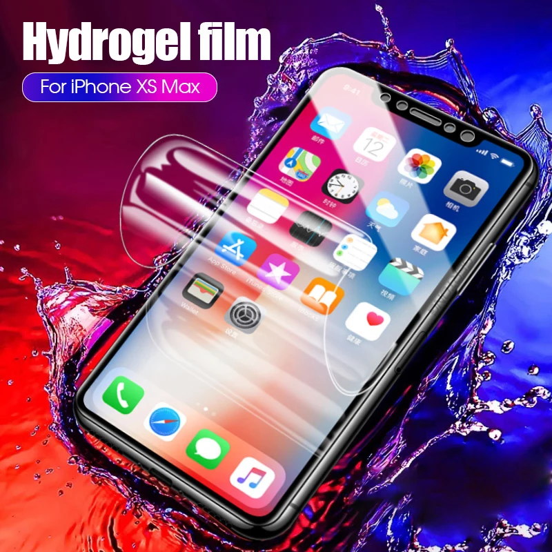 HD Гидрогелевая пленка из закаленного стекла для iPhone X XR XS Max 6 S 6 8 7 Plus защита экрана против отпечатков пальцев закаленное стекло