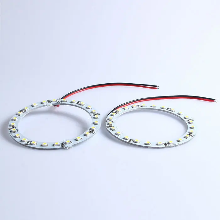 2 Pcs 80mm White Angel Eyes 24 SMD Car Light LED Ring | Автомобили и мотоциклы