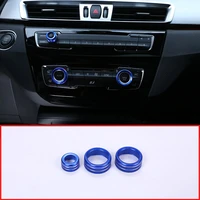 3pcs for bmw 1 2 3 4 series f30 f34 f46 gt x1 f47 f48 13 17 car styling air conditioning knobs audio circle trim alloy accessory