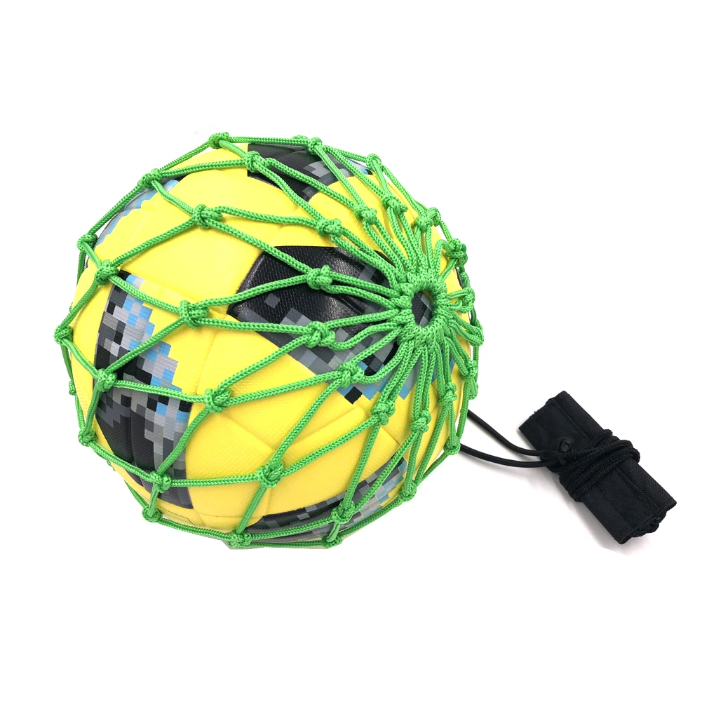 Ручка Solo Soccer Kick тренер с новым мячом заблокированный Сетчатый Дизайн футбольный мяч Банджи Эластичный тренировочный жонглирование сетка Размер 3,4, 5