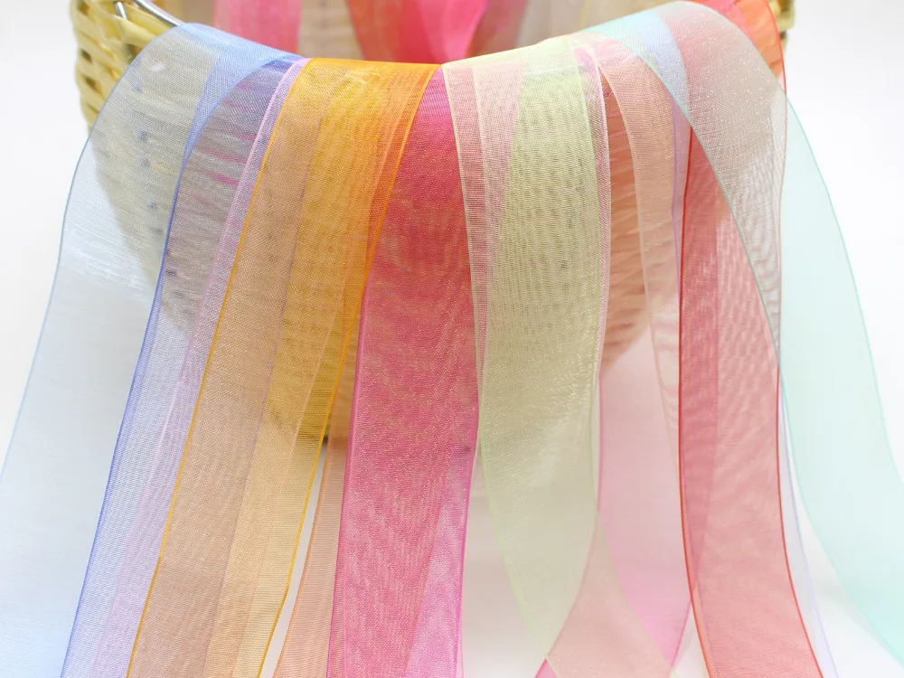 10 метров 50 мм (2 дюйма) тонкий фотоэлемент Свадебное Ремесло цветов|sheer organza ribbon|ribbon