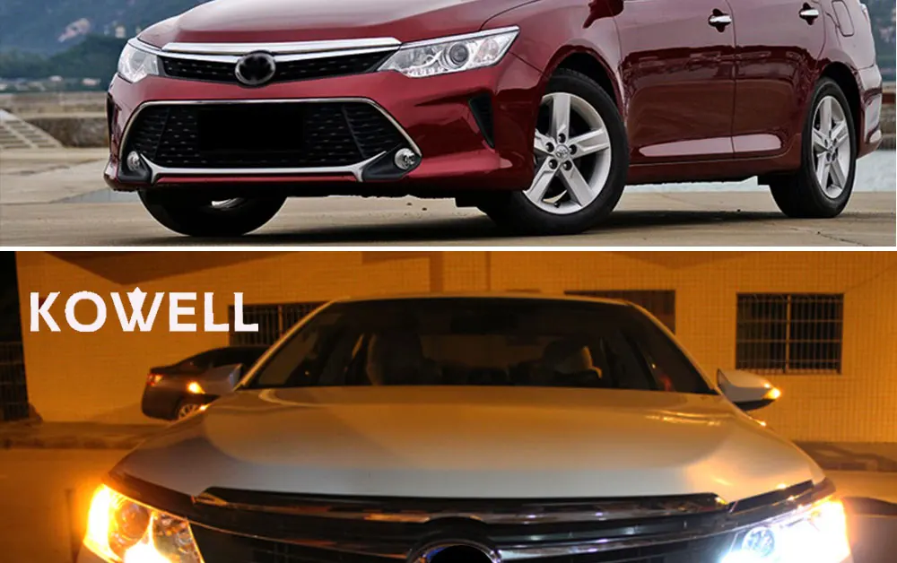 KOWELL автомобильный Стайлинг для Toyota Camry- фары светодиодный фары с двойным U биксеноновым объективом HID автомобильные аксессуары