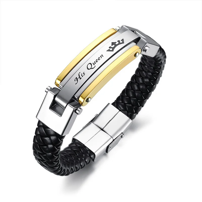 Кожаный браслет с шармами для влюбленных и мужчин 8 66 дюйма|bracelets for|leather bracelets for