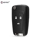 KEYYOU для OPEL VAUXHALL Insignia Astra Zafira для Chevrolet Cruze для Buick 3-кнопочный складной пульт дистанционного управления