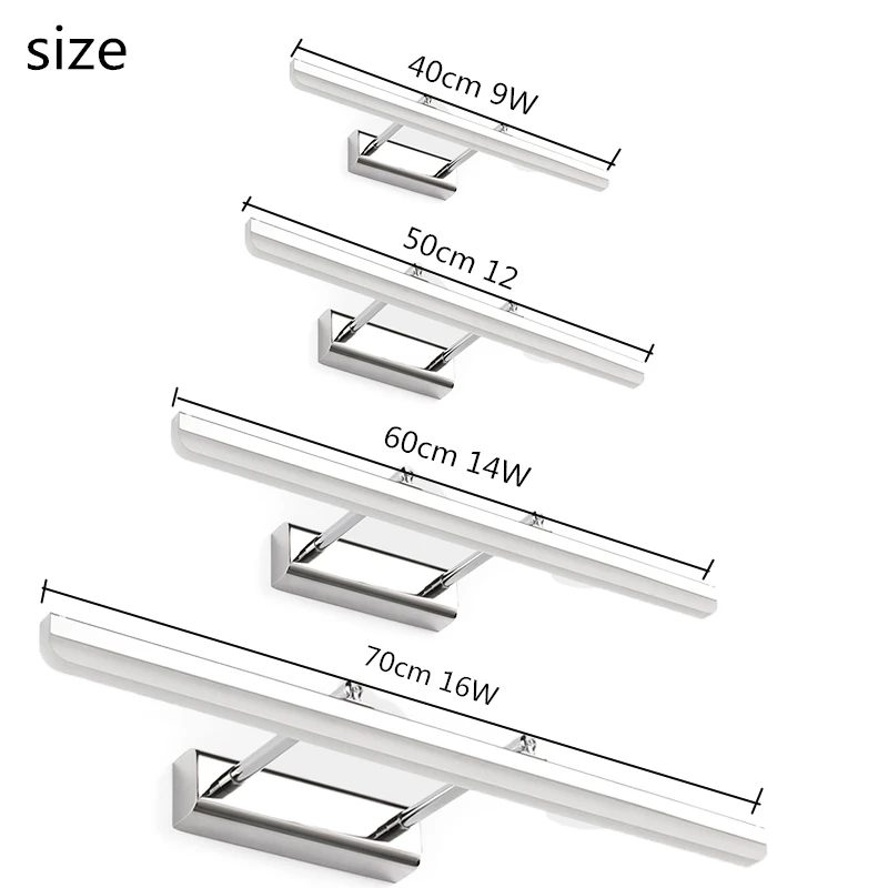 

LED Mirror Wall Lamp Lights With Adjustable Lighting Fixtures Modern Luminaria For Indoor Bedroom Bathroom Luminaire Wandlamp
